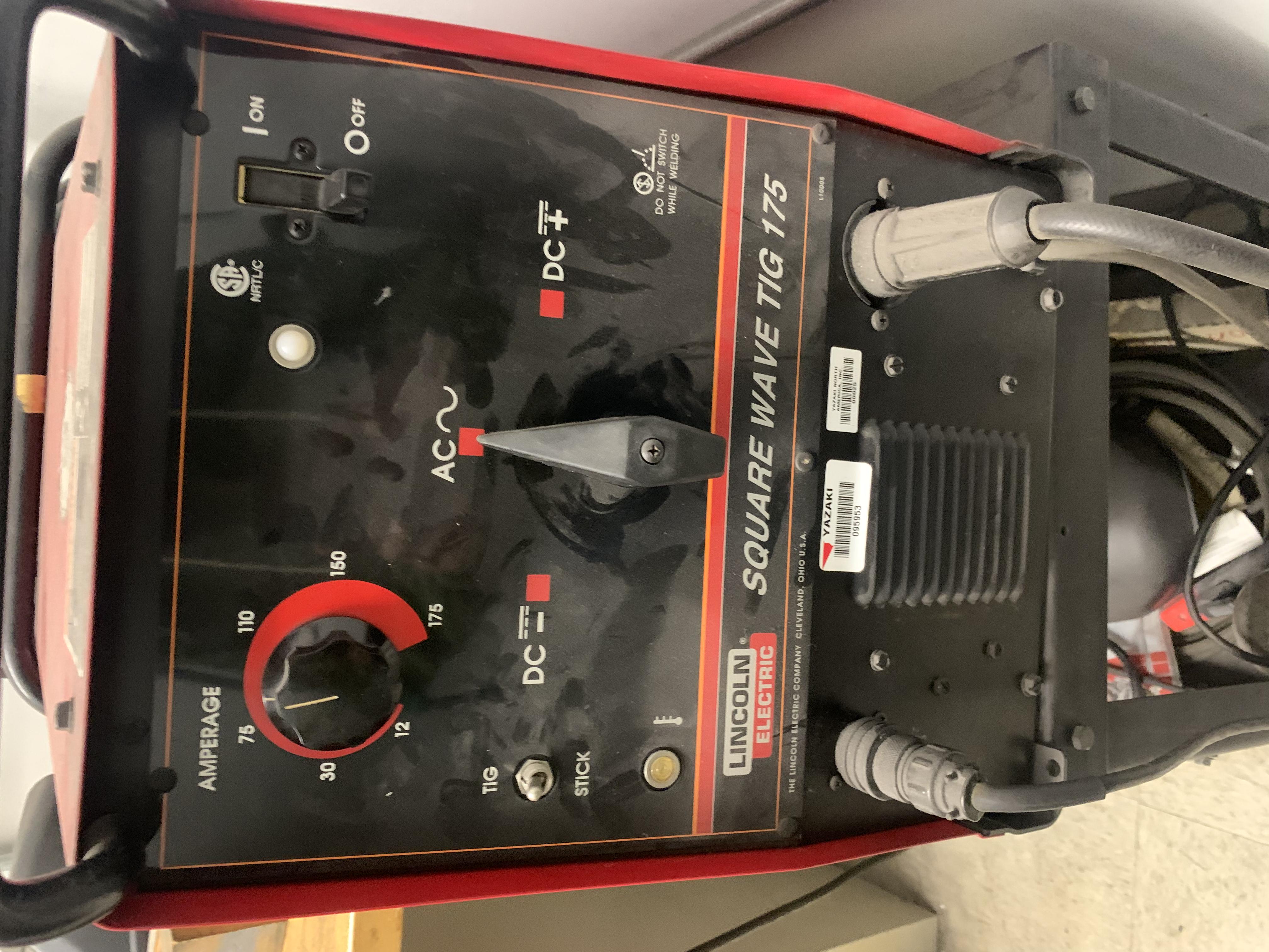 LINCOLN ELECTRIC SQUARE WAVE TIG 175 W/TANK & CART