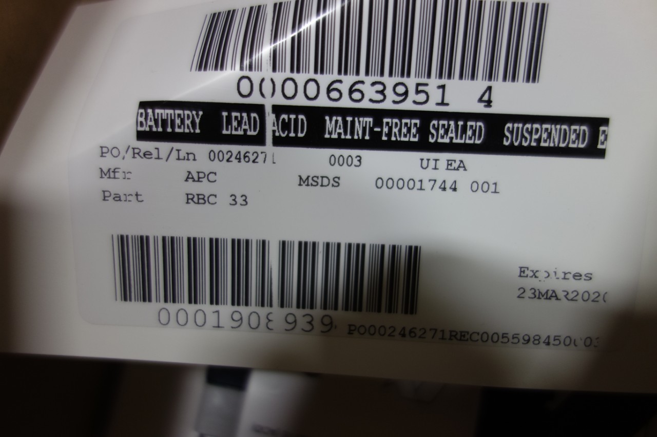 LOT OF APC NON-SPILLABLE LEAD BATTERY