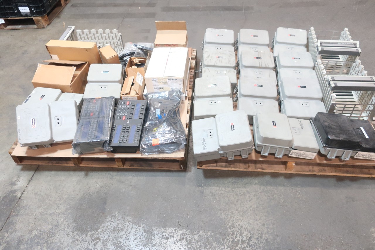 2 PALLETS OF ASSORTED ELECTRICAL MODULE, OPERATION INTERFACE PANEL ...